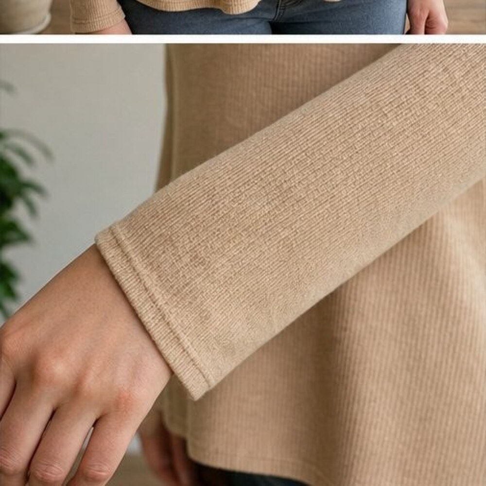 Camel Button Blouse - Picture 5 of 6